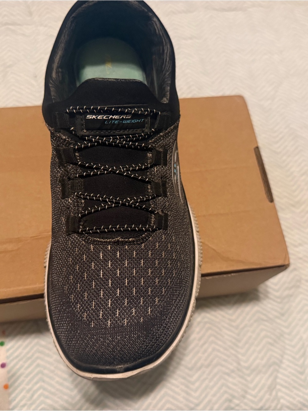 Skechers Men's Black Knit Slip-On Sport Sneaker